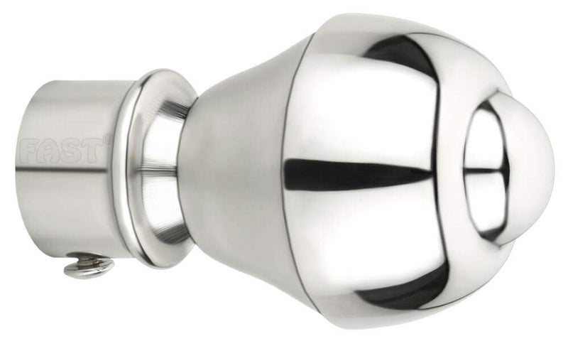 FAST Metal Curtain Rod Finial 86 x 50 mm Silver and White 4 Pieces grommets RustCorrossion Free And Water Resistant - Image 2