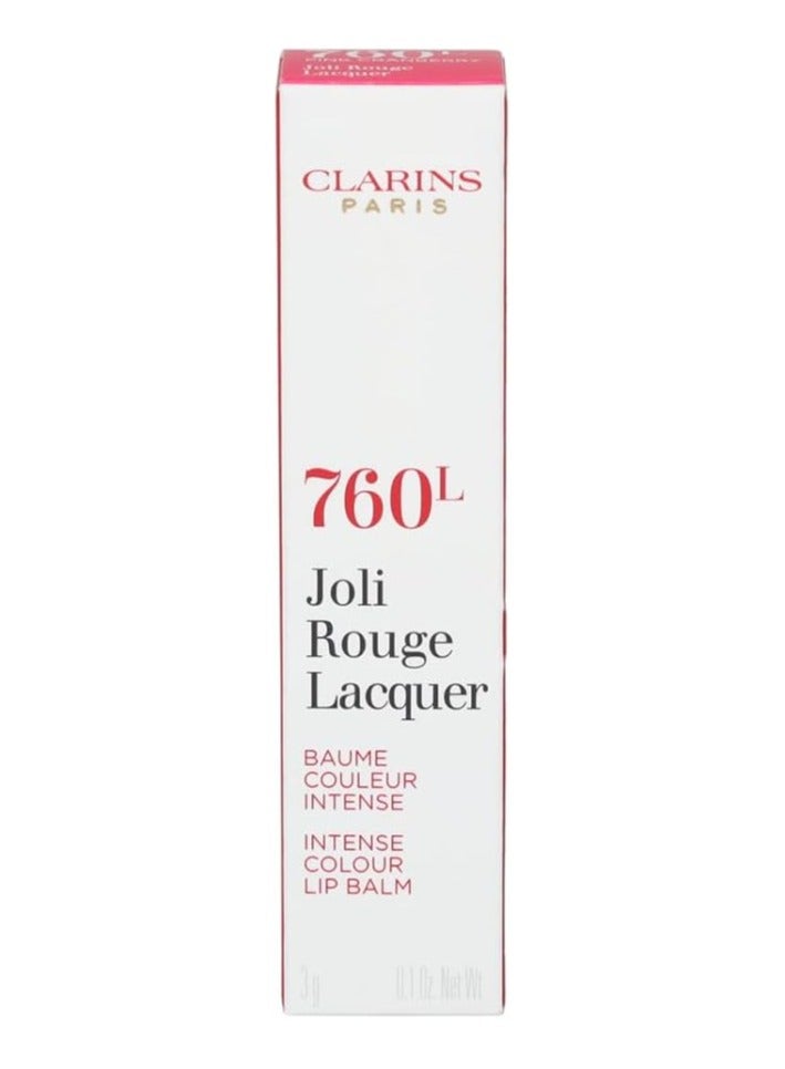 clarins clah Clarins Joli Rouge Lacquer -760L Pink Cranberry lipstick - Image 3