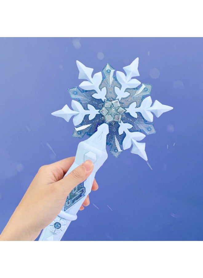 Toddmomy Light Up Snowflake Glow Wand Snowflake Wand Princess Wand Light Up Wand With Sound For Kids Girls Princess Birthday Party Costume Accessories Toy - Image 3