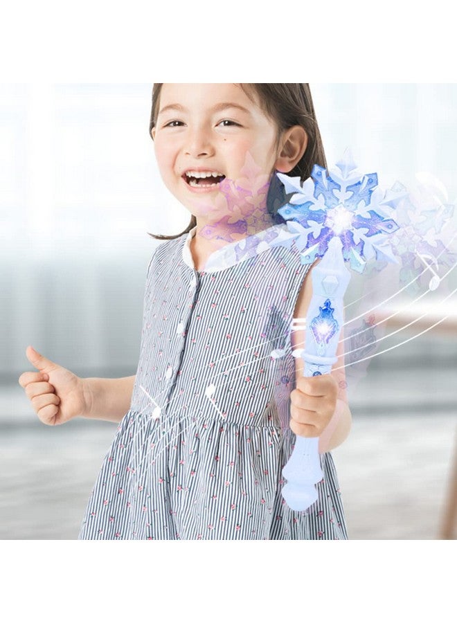 Toddmomy Light Up Snowflake Glow Wand Snowflake Wand Princess Wand Light Up Wand With Sound For Kids Girls Princess Birthday Party Costume Accessories Toy - Image 2
