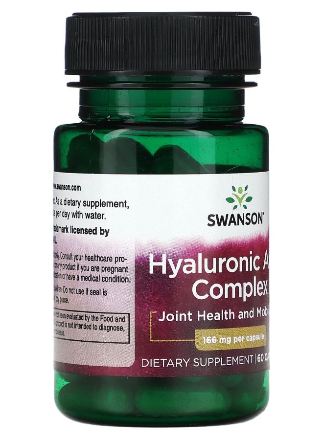 SWANSON Hyaluronic Acid Complex 166 mg 60 Capsules - Image 2