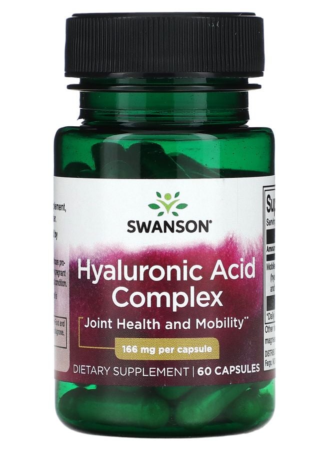 SWANSON Hyaluronic Acid Complex 166 mg 60 Capsules - Image 1