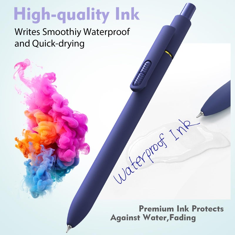 Hiacry 8 Pack Colorful Gel Ink Pensï¼ŒQuick-Dry 0.7mm Fine Point Fidget Pens for Smooth Writing, Journaling & Drawing, Aesthetic Vintage Color Pens for Women, School & Office Supplies (Vintage Colors) - Image 3