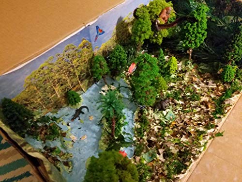 OrgMemory 48pcs Animal Trees, Ho Scale Bushes with Animals Figures, Plastic Trees for Projects 1.5-6 inch(4-16 cm), Model Train Scenery - Image 5