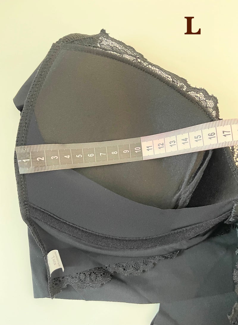 SOLOBUY Front Closure Lace Bra, Black, Breathable Fabric, 2-Pack - Image 2