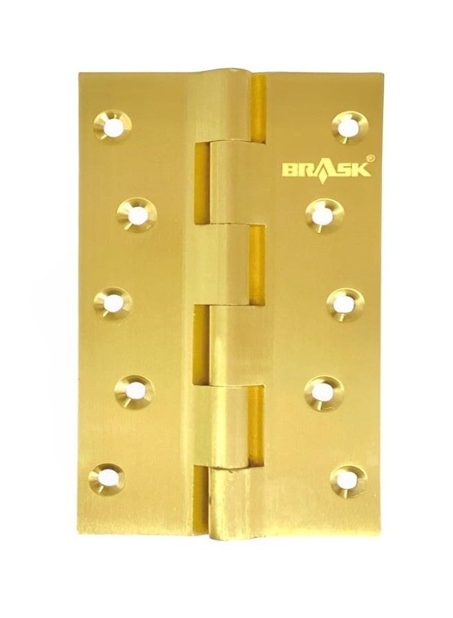 BRASK Brass Railway Hinges 5" x 1.1/4 x 5/32 Golden (Pack of 6) - Image 1