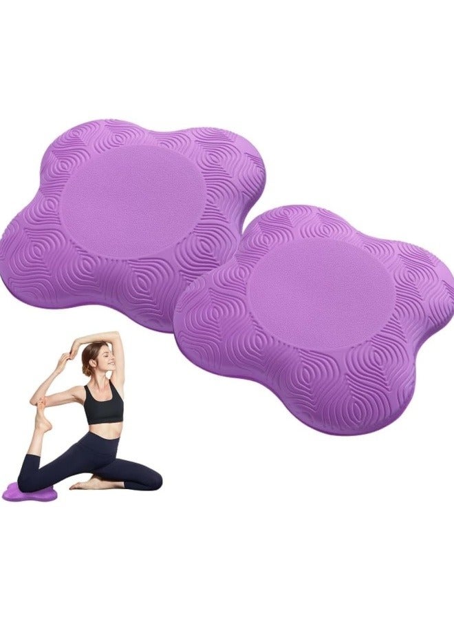 2 packs Yoga Knee Pad Cushion Extra Thick for Knees Elbows Wrist Hands Head Foam Pilates Kneeling pad Yoga Knee Cushion Thick Exercise Pads for Knees Elbows Wrist Hands Head Foam Pilates Kneeling pad，Support Foam Pads for Women and Men Purple - Image 1
