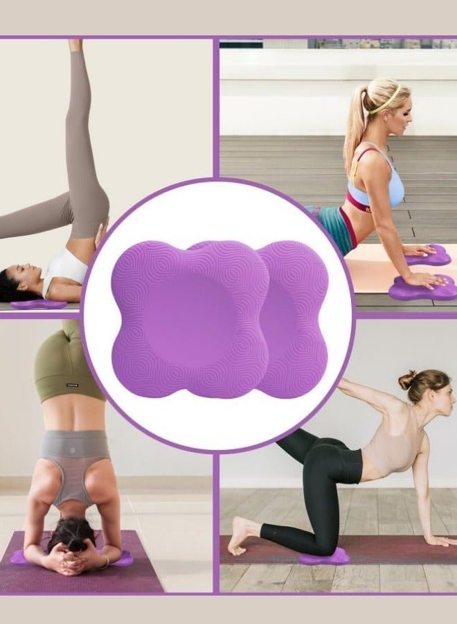 2 packs Yoga Knee Pad Cushion Extra Thick for Knees Elbows Wrist Hands Head Foam Pilates Kneeling pad Yoga Knee Cushion Thick Exercise Pads for Knees Elbows Wrist Hands Head Foam Pilates Kneeling pad，Support Foam Pads for Women and Men Purple - Image 2