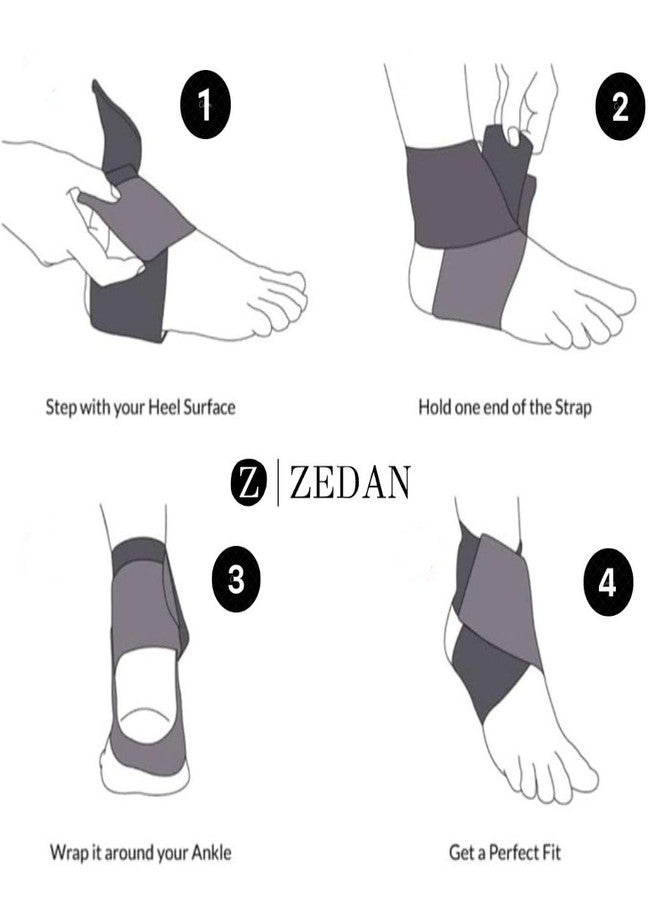 ZEDAN Neoprene Ankle Support Compression Brace for Injuries | Ankle Protection Belt | Pain Relief & Recovery | Double Lock Adjustable Stretch Strap | For Men & Women (Universal) - Image 4
