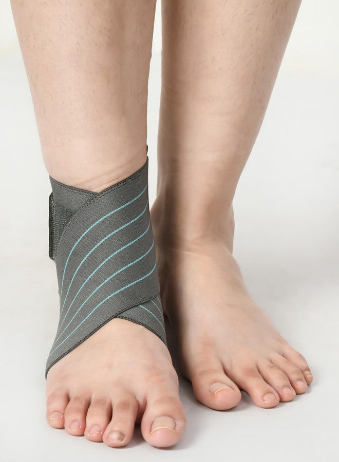ZEDAN Neoprene Ankle Support Compression Brace for Injuries | Ankle Protection Belt | Pain Relief & Recovery | Double Lock Adjustable Stretch Strap | For Men & Women (Universal) - Image 3