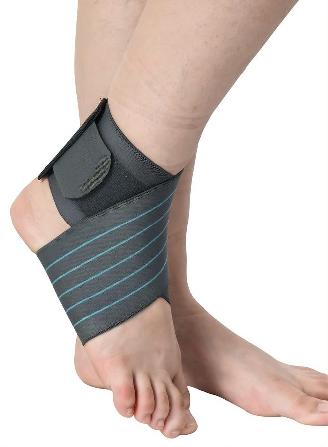 ZEDAN Neoprene Ankle Support Compression Brace for Injuries | Ankle Protection Belt | Pain Relief & Recovery | Double Lock Adjustable Stretch Strap | For Men & Women (Universal) - Image 1