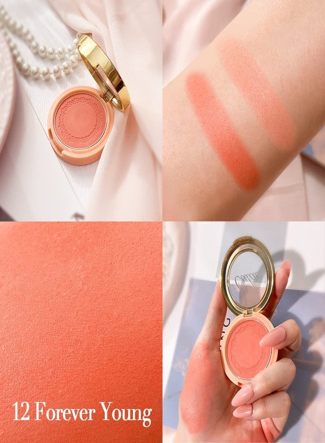 Oulac Blush Powder Matt Blush Powder & Gentle Application Natural Makeup Vegan & Cruelty Free Suitable for Various Skin Types 4.8 g 12 Forever Young - Image 2