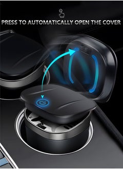 GROIC Car Ashtray, Ash Tray Auto Cigarette Odor Remover and Diffuser with Blue LED Cool Light Indicator for Most Car Cup Holder,Automotive Accessories  - Image 5