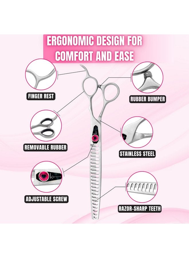 Kenchii Dog Grooming Scissors | 22 Tooth Blender Dog Grooming Shears | Thinning Shears For All Dog Breeds | Pet Hair Blending Scissor | Pet Grooming Accessories | Love Collection - Image 3