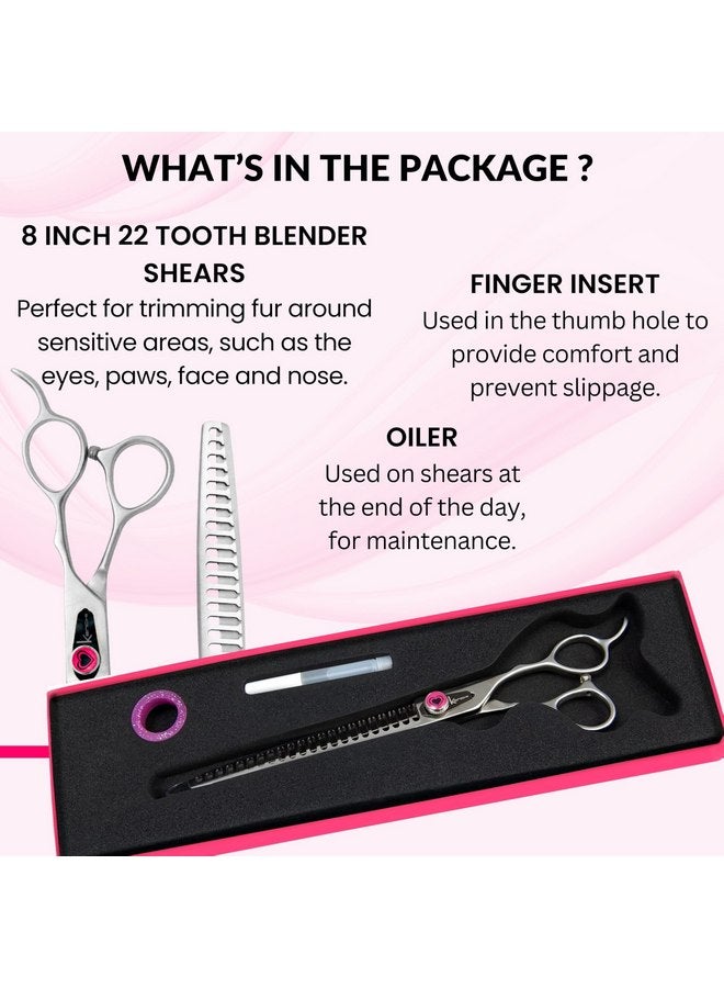 Kenchii Dog Grooming Scissors | 22 Tooth Blender Dog Grooming Shears | Thinning Shears For All Dog Breeds | Pet Hair Blending Scissor | Pet Grooming Accessories | Love Collection - Image 4
