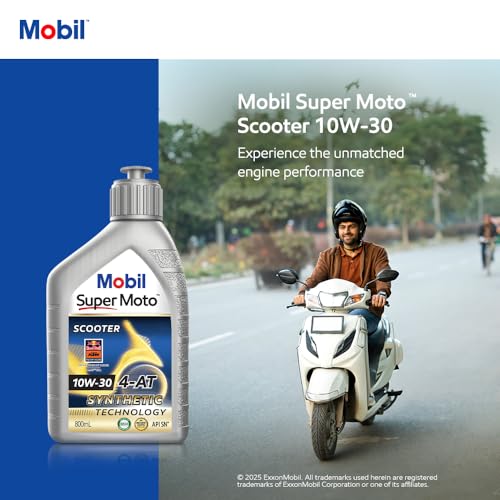 Mobil Super Moto 10W-30 Synthetic Technology Engine Oil for Scooters (0.8L) - Image 4