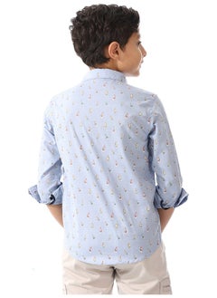 Andora Boys Light Blue Long Sleeves Shirt_Blue  - Image 5