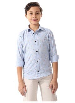 Andora Boys Light Blue Long Sleeves Shirt_Blue  - Image 3