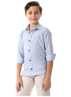 Andora Boys Light Blue Long Sleeves Shirt_Blue  - Image 2