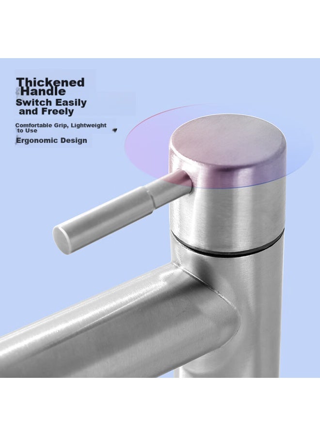 LARSD Lairshidan Basin Faucet Single Cold, Bathroom Sink, Washbasin Faucet, Face Basin, 304 Stainless Steel, Ld5361 - Image 2