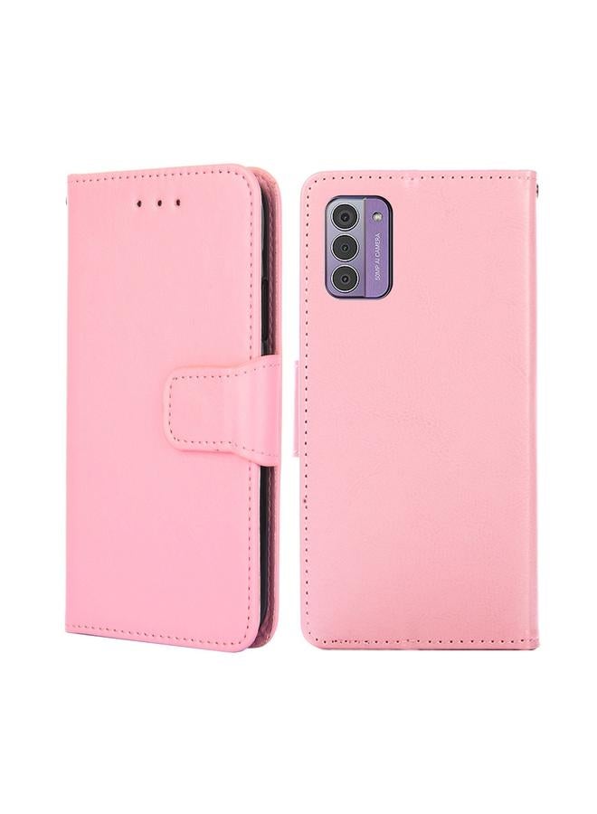 اس-توب جراب لهاتف Nokia G42 5G مصنوع من الجلد بنسيج كريستالي - Image 1