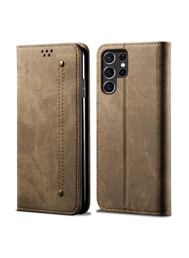 إيروريكس جراب لهاتف سامسونج جالاكسي إس 25 ألترا 5G، مصنوع من الجلد، بتصميم عصري، قابل للطي أفقيًا. - Image 1