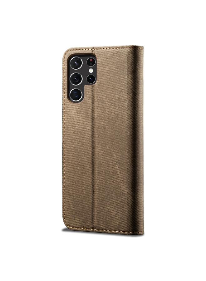 إيروريكس جراب لهاتف سامسونج جالاكسي إس 25 ألترا 5G، مصنوع من الجلد، بتصميم عصري، قابل للطي أفقيًا. - Image 3