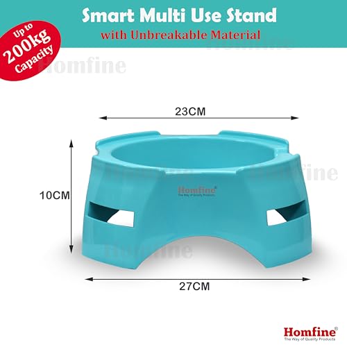 Homfine Matka Stand, Pitcher Holder/Pot Stand Holder 200kg Capacity for Multipurpose Use Kitchen Home Office Storage (1Pc, Colour May Vary) G - Image 4