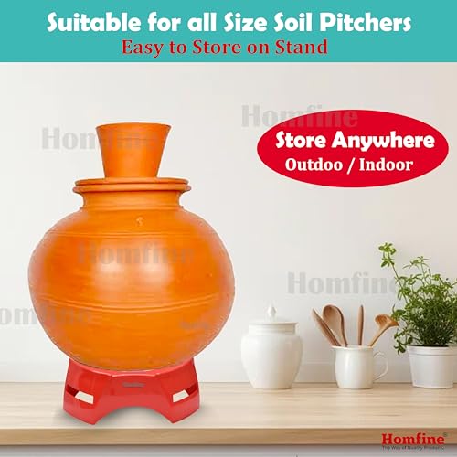 Homfine Matka Stand, Pitcher Holder/Pot Stand Holder 200kg Capacity for Multipurpose Use Kitchen Home Office Storage (1Pc, Colour May Vary) G - Image 5