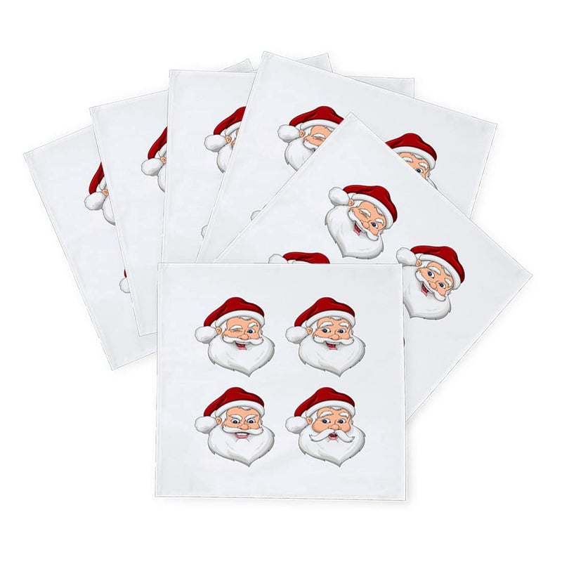 Khakee 6 Pcs Christmas Theme Silk Table Napkins 10x 10 for Xmas Decoration Christmas OrnamentsChristmas Giftxmas21055 - Image 2