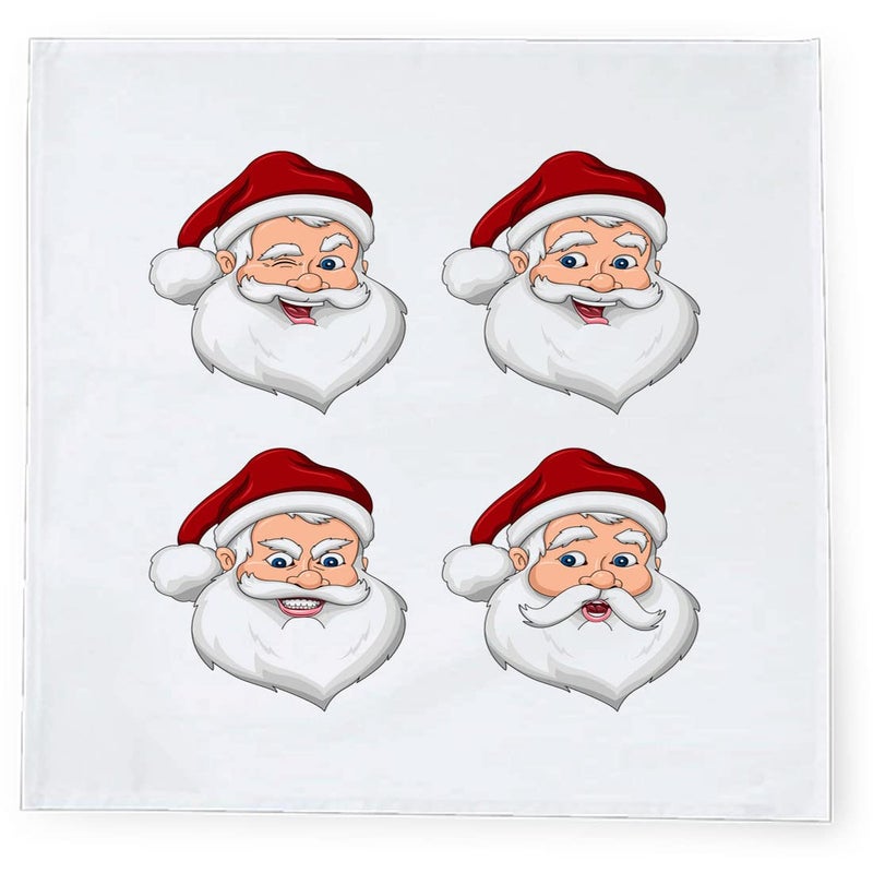 Khakee 6 Pcs Christmas Theme Silk Table Napkins 10x 10 for Xmas Decoration Christmas OrnamentsChristmas Giftxmas21055 - Image 3