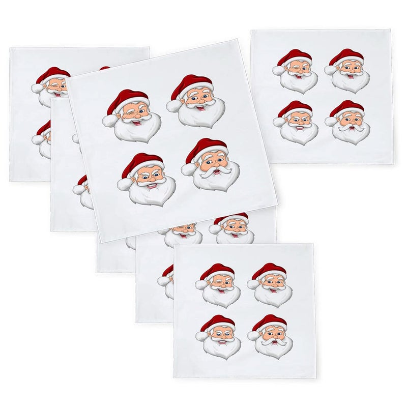 Khakee 6 Pcs Christmas Theme Silk Table Napkins 10x 10 for Xmas Decoration Christmas OrnamentsChristmas Giftxmas21055 - Image 1