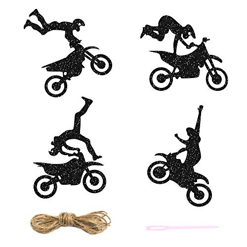 BCHOCKS Motorcycle Theme Banner Garland Party Supplies for Mans or Boys Birthday Riding Party Room Wall Decorations - Image 5