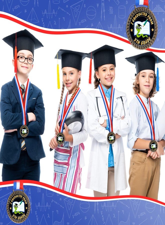 Landical 30 Pcs Gold Fifth Grade Graduation Medals 2.5" I Graduated from 5th Grade Award Medals Preschool Kindergarten Kids Graduation Gifts for Students - Image 5