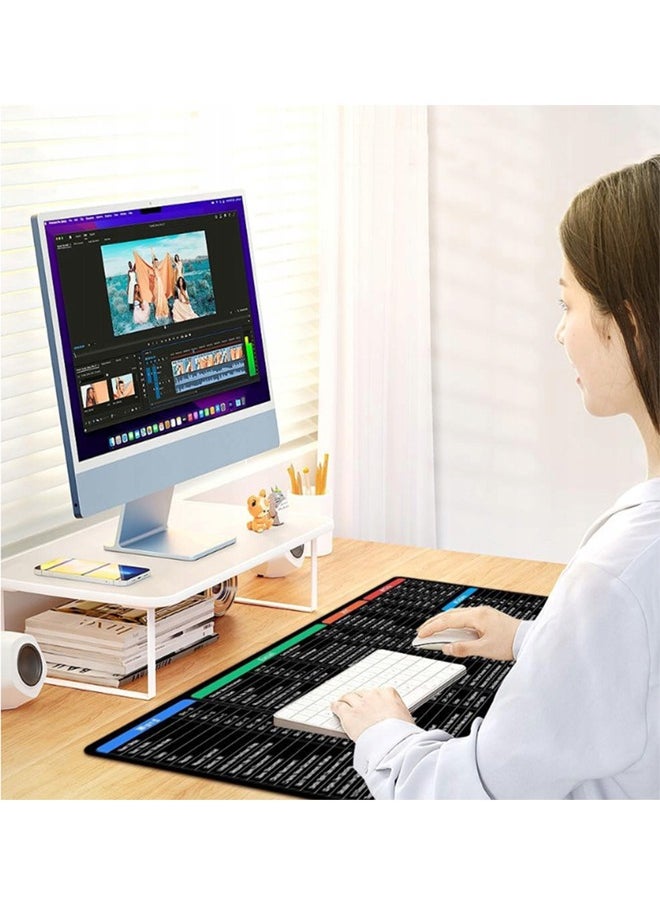 Generic - XXL Large Gaming Mouse Pad Office Software Excel Shortcuts Mousepad, Non-Slip Desk Mat with Office Software Shortcuts Pattern, Mousepad with Personalized Design Extended Size 90X40cm For Office Users - Image 1
