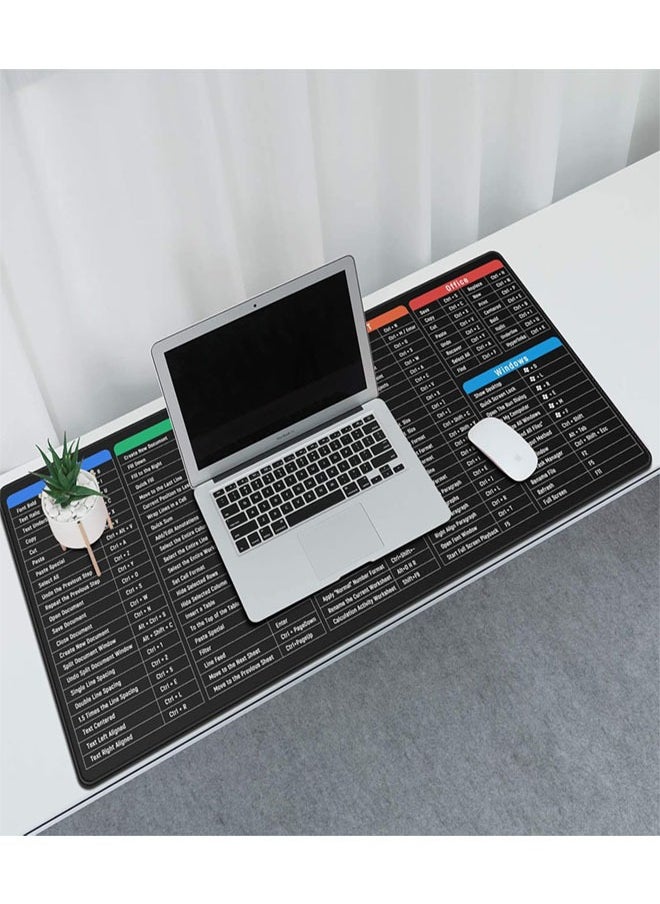 Generic - XXL Large Gaming Mouse Pad Office Software Excel Shortcuts Mousepad, Non-Slip Desk Mat with Office Software Shortcuts Pattern, Mousepad with Personalized Design Extended Size 90X40cm For Office Users - Image 1
