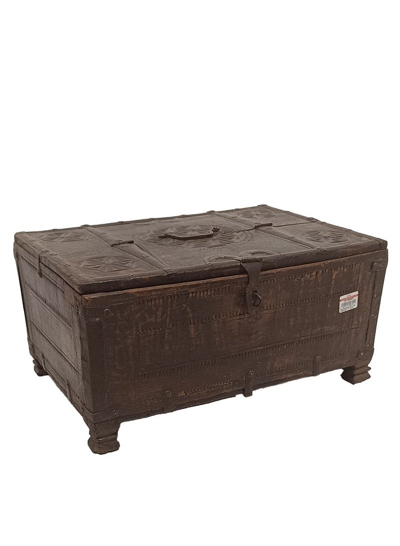 Antique Museum Antique Wooden Box With Art Carving Work - Image 1