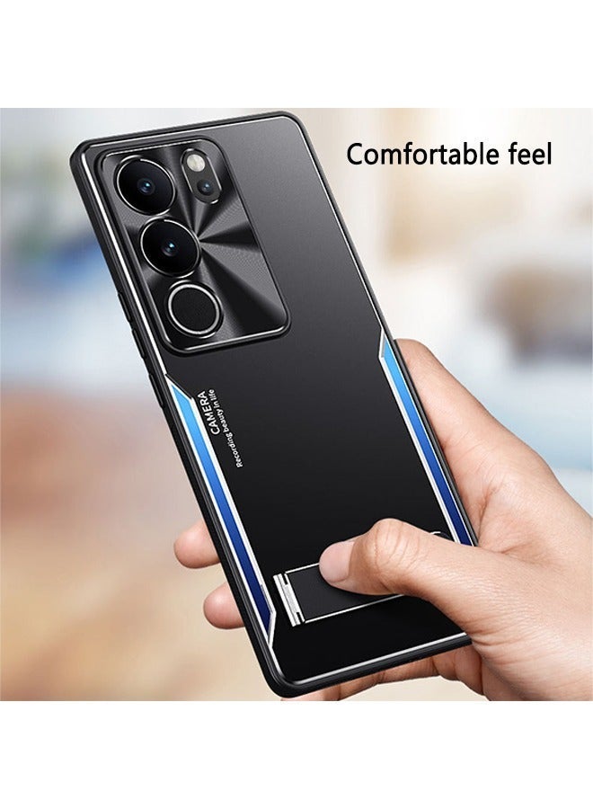 X-level Vivo V29 5G/V29 pro Case Cover Protector with TPU+Metal, Phone Holder Kickstand Camera Len Protection Anti-scratch Anti-drop Anti-fingerprint Shell Back Cover for Vivo S17 Pro/S17 - Image 3