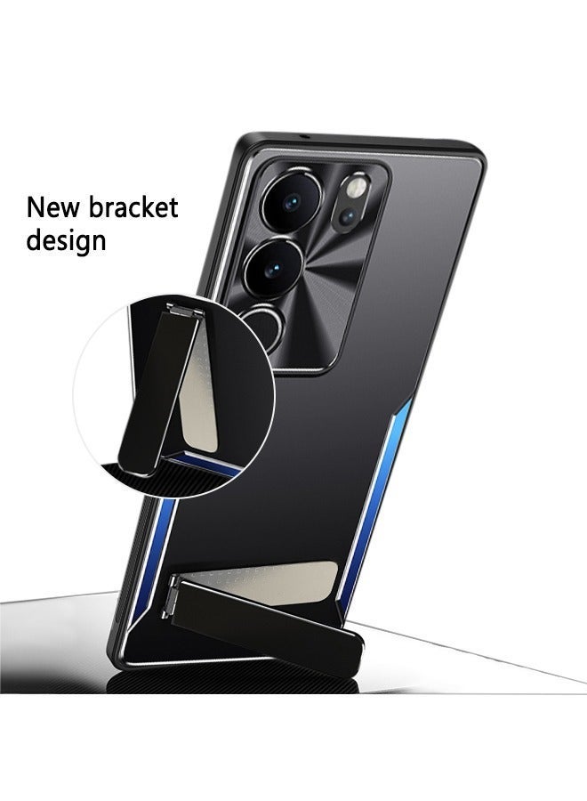 X-level Vivo V29 5G/V29 pro Case Cover Protector with TPU+Metal, Phone Holder Kickstand Camera Len Protection Anti-scratch Anti-drop Anti-fingerprint Shell Back Cover for Vivo S17 Pro/S17 - Image 2