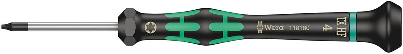 Wera 05118180001 Kraftform Micro 2067 Torx HF Electronics Precision Screwdriver TX4 Head 40mm Blade Length
