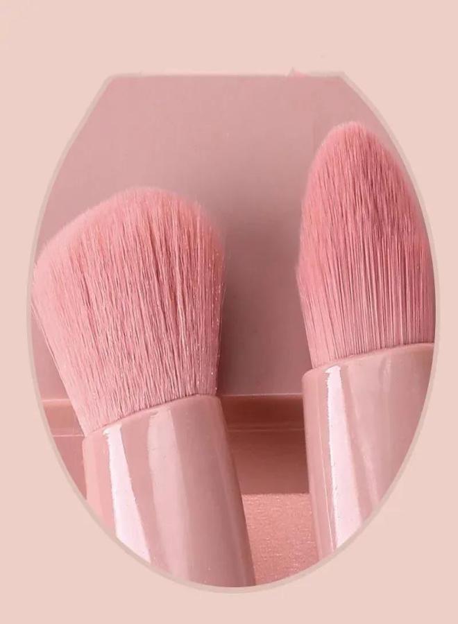 Easy-taken Travel Makeup Brush Set,  5pcs Mini Complete Function Cosmetic Brushes Kit (5pcs with mirror) - Image 5