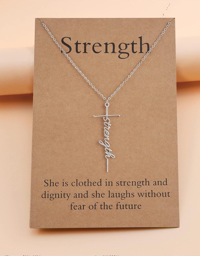 Lcherry Faith Cross Pendant Necklace for Women Religious Christian Jewelry Mother's Day Gifts for Women - Image 5