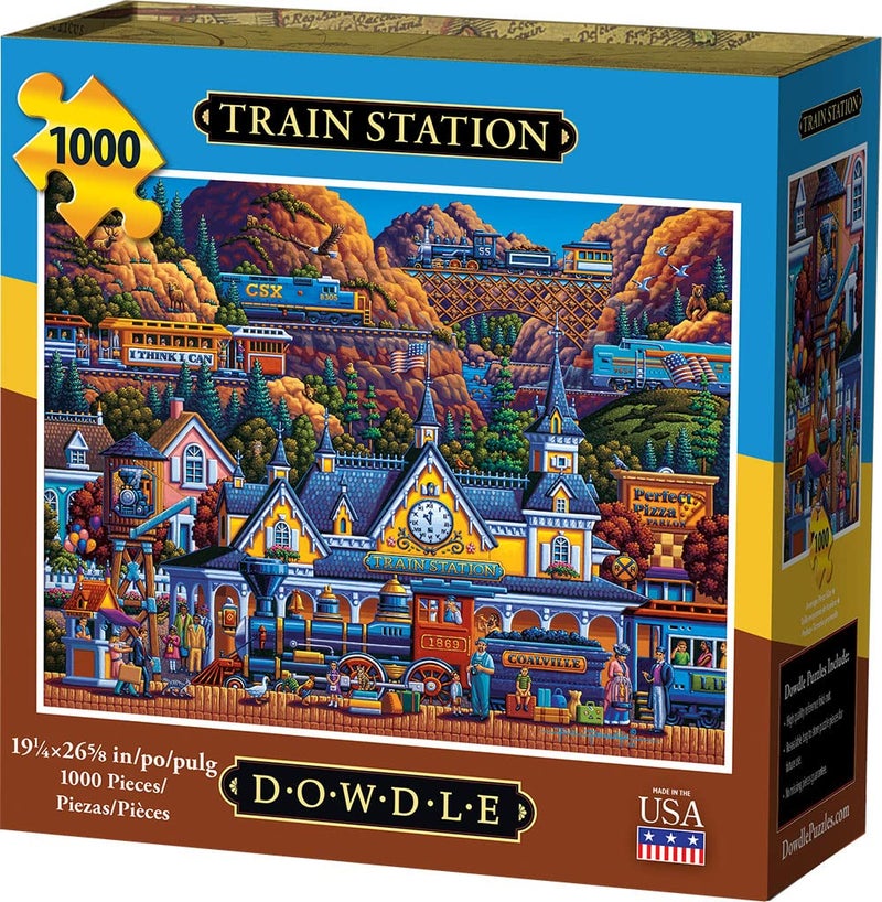 Dowdle Jigsaw Puzzle - Train Station - 1000 Piece - Image 1