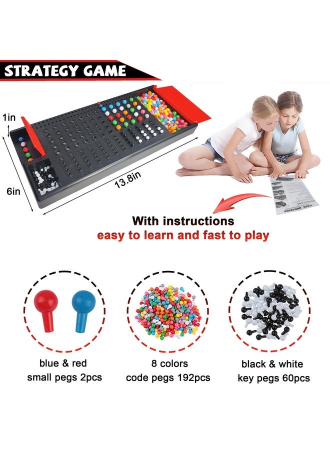 Code Breaker, Mastermind Classic Codebreaking Travel Board Game, Brain Puzzle Set - 2 Player Battle Of Famliy Game, Toys For Kids & Adult