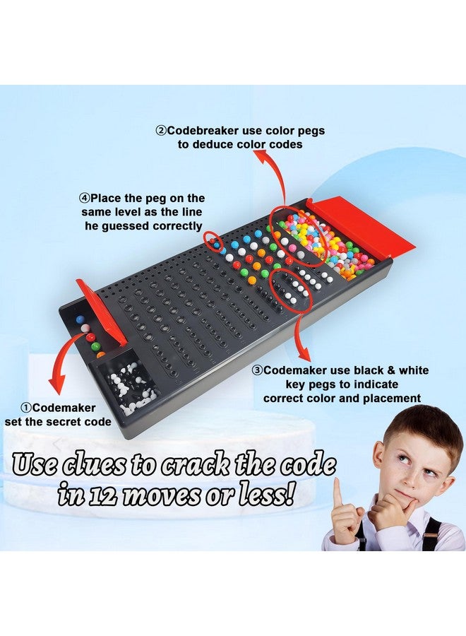 Code Breaker, Mastermind Classic Codebreaking Travel Board Game, Brain Puzzle Set - 2 Player Battle Of Famliy Game, Toys For Kids & Adult