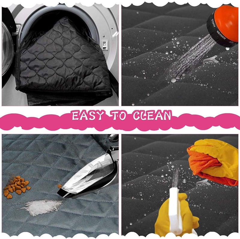Winbate 2PCS Car Door Protector for Dogs Pet Car Cover-Waterproof Scratchproof Nonslip Durable Machine Washable (2 Packs Universal Fit) (Cream) - Image 5