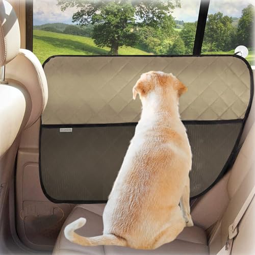 Winbate 2PCS Car Door Protector for Dogs Pet Car Cover-Waterproof Scratchproof Nonslip Durable Machine Washable (2 Packs Universal Fit) (Cream) - Image 1