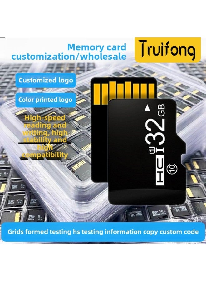 32GB High-Speed ​​MicroSD/TF Memory Card for 32GB Driving Recorder, 32GB Mobile Phone, 32GB Camera, 3G2 Monitoring - Color: Neutral Blue, Single Card Packaging - Capacity: 32GB - High Speed ​​- C10 - Image 1