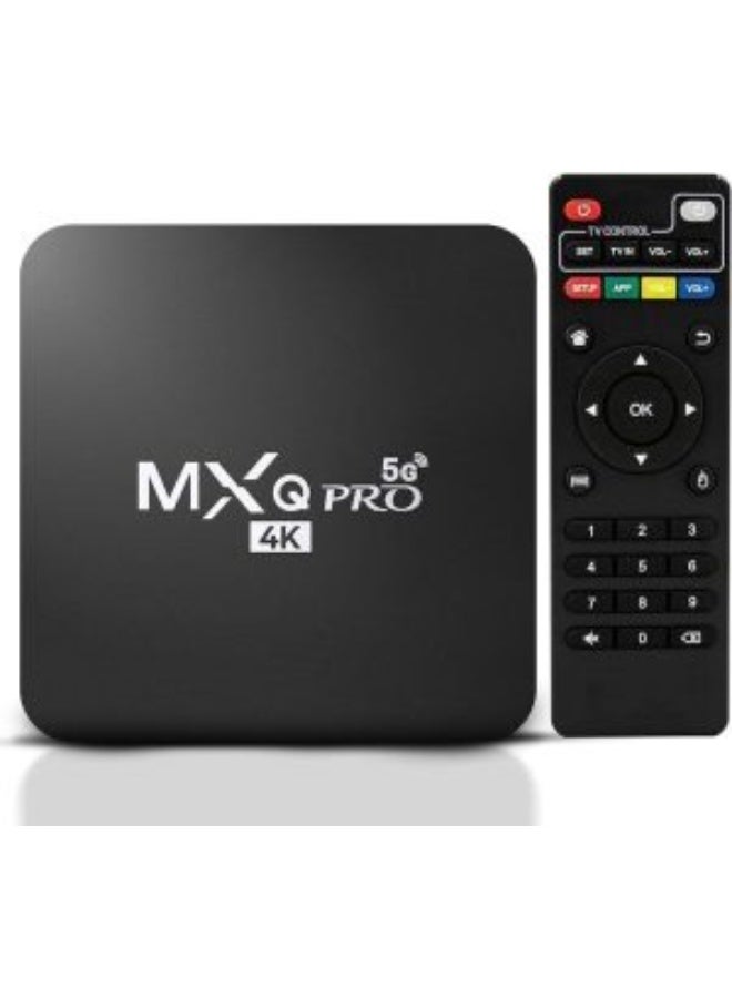 ام اكس كيو جهاز MXQ Pro 4K Android TV Box 5G - جهاز تلفزيون ذكي فائق الوضوح 64 بت رباعي النواة، مشغل وسائط واي فاي، جهاز بث بنظام أندرويد 10.0 - Image 1