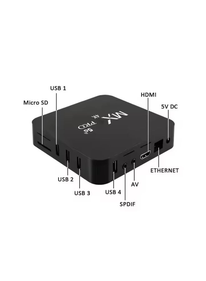 ام اكس كيو جهاز MXQ Pro 4K Android TV Box 5G - جهاز تلفزيون ذكي فائق الوضوح 64 بت رباعي النواة، مشغل وسائط واي فاي، جهاز بث بنظام أندرويد 10.0 - Image 2